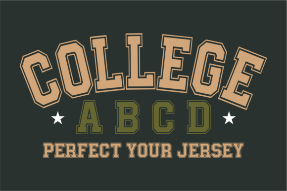 College Abcd: The Bold Slab Serif for Athletic Designs