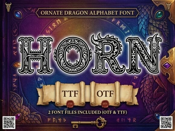 Horn: A Dragon Alphabet for Epic Designs