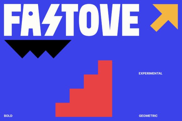 Meet Fastove: The Bold Pop Geometric Font for Impactful Design