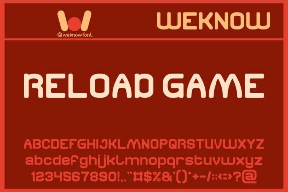 Reload Game: The Display Font for Modern Retro Brands