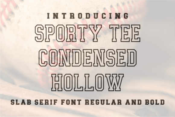 Sporty Tee Condensed Hollow: A Bold Typeface for Impactful Design