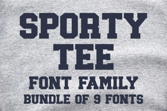 Sporty Tee Family: A Creative Font for Dynamic Designs