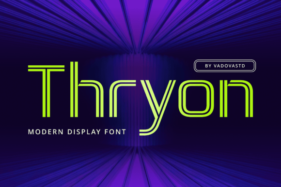 Thryon: A Cyberpunk Typeface for High-Tech Visuals